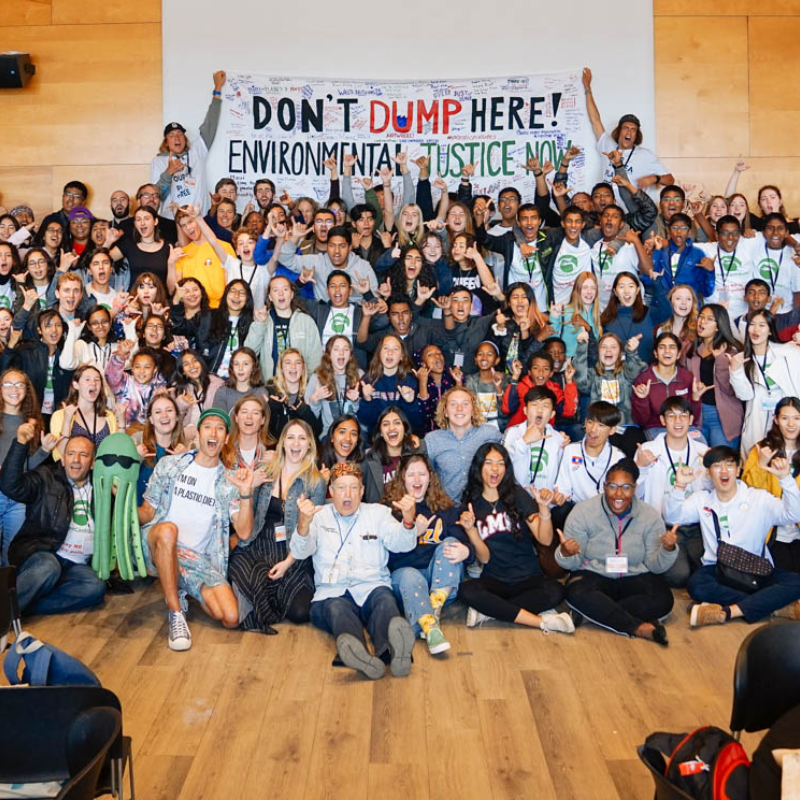 Group photo of attendees at Algalita's Youth Summit on Plastic Pollution