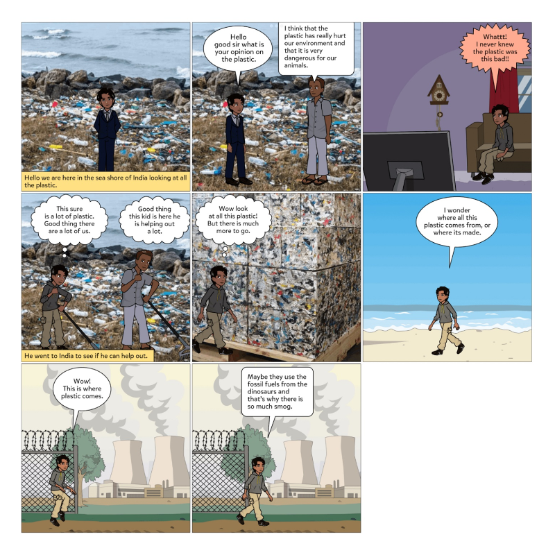 Student assignment comic strip